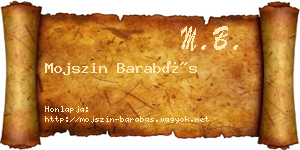 Mojszin Barabás névjegykártya